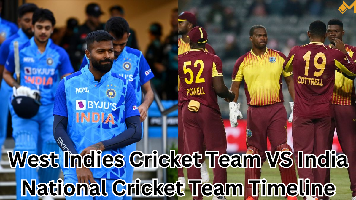 west indies cricket team vs india national cricket team timeline